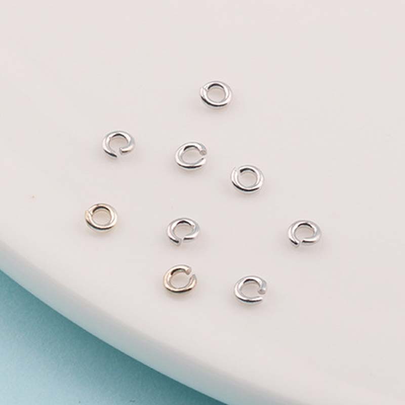 Genuine Real Pure Solid 925 Sterling Silver Open Jump Rings Split Ring Rose Gold Connector Jewelry Making Findings