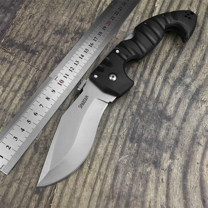 Spartan Dogleg Dog Leg Folding Nylon Fiberglass Handle CR MOV Blade EDC Hunting Tactical Rescue Pocket Knife Survival Defense Tool