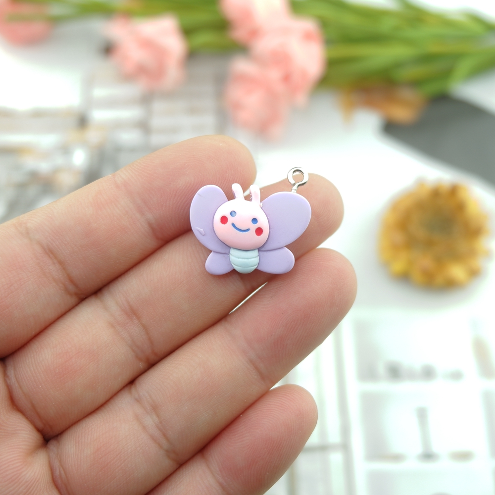 Resin Butterfly Bee Charms for Jewelry Making Diy Earring Bracelet Pendant Accessories Findings Bulk Wholesale