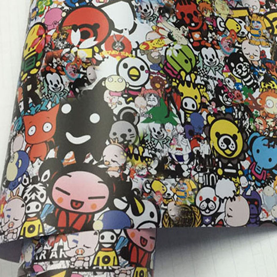 50cm*200/300cm Premium PVC Adhesive Skull Car Sticker Decal Sticker Bomb Vinyl Film Motorcycle Car Wrap Foil Air Bubble Free