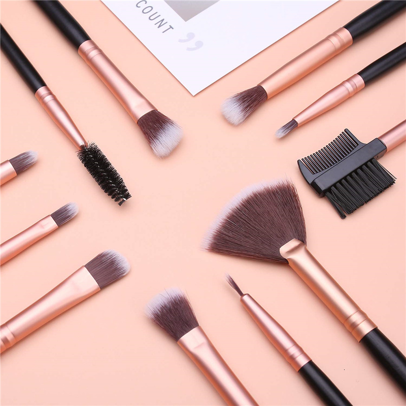 14pcs Makeup Brushes Set Foundation Concealer Powder Blusher Eyeliner Eyebrow Eyeshadow Lip Make Up Brush For Cosmetic Tool F624-27