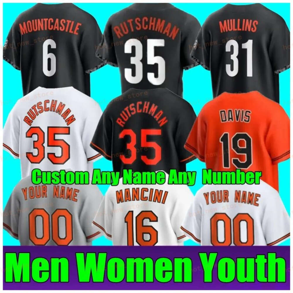 City Baseball Jersey Cal Ripken Adley Rutschman Gunnar Henderson Ryan Mountcastle Cedric Mullins Austin Hays Grayson Rodriguez Bautista Craig Kimbrel