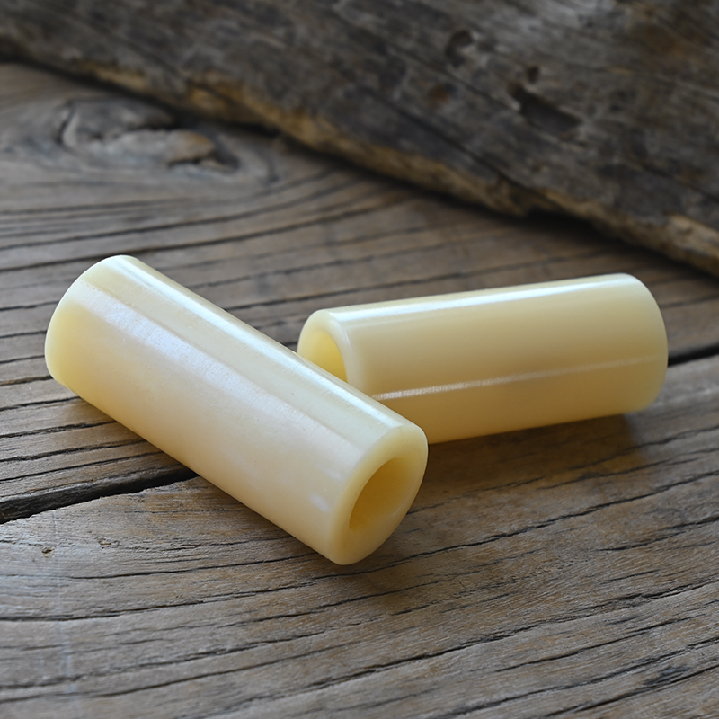1Piece Yak Bone Bead Cream Yellow DIY Knife handle For Dagger making Handmade Carved Tubular Beads Length 70mm