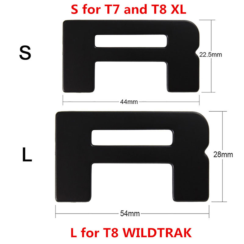 Grille Top Logo Letter For Ford Ranger Grills RANGER 3D Emblem Original Size ABS Sticker With Glue Chromium Styling 6 Color
