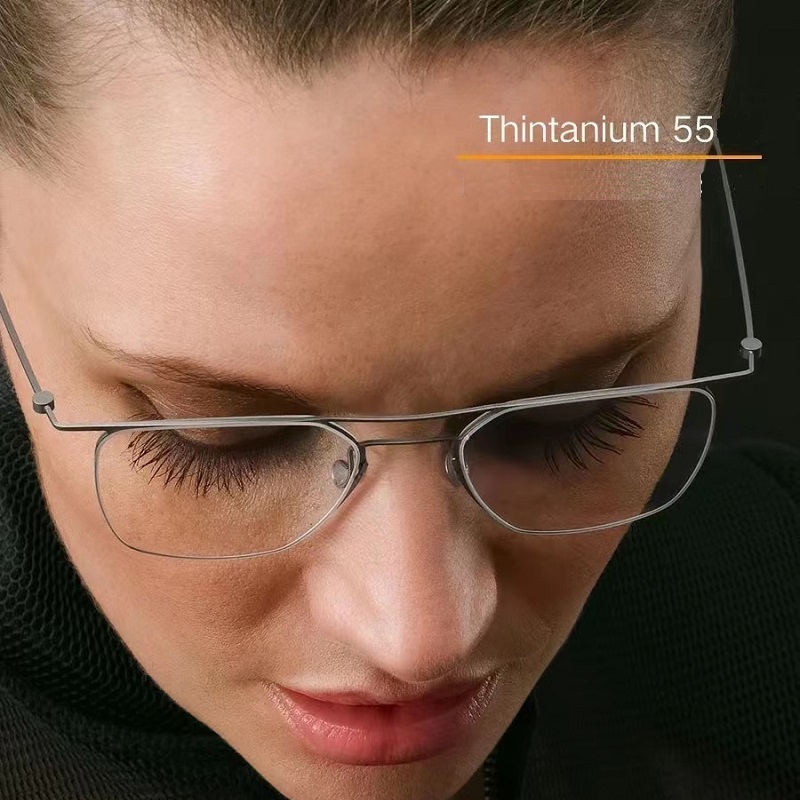 High Quality Denmark Brand Glasses Frame Titanium Light Thin Double Beam Design Square Eyewear Men Woman Eyeglasses Optical Lens