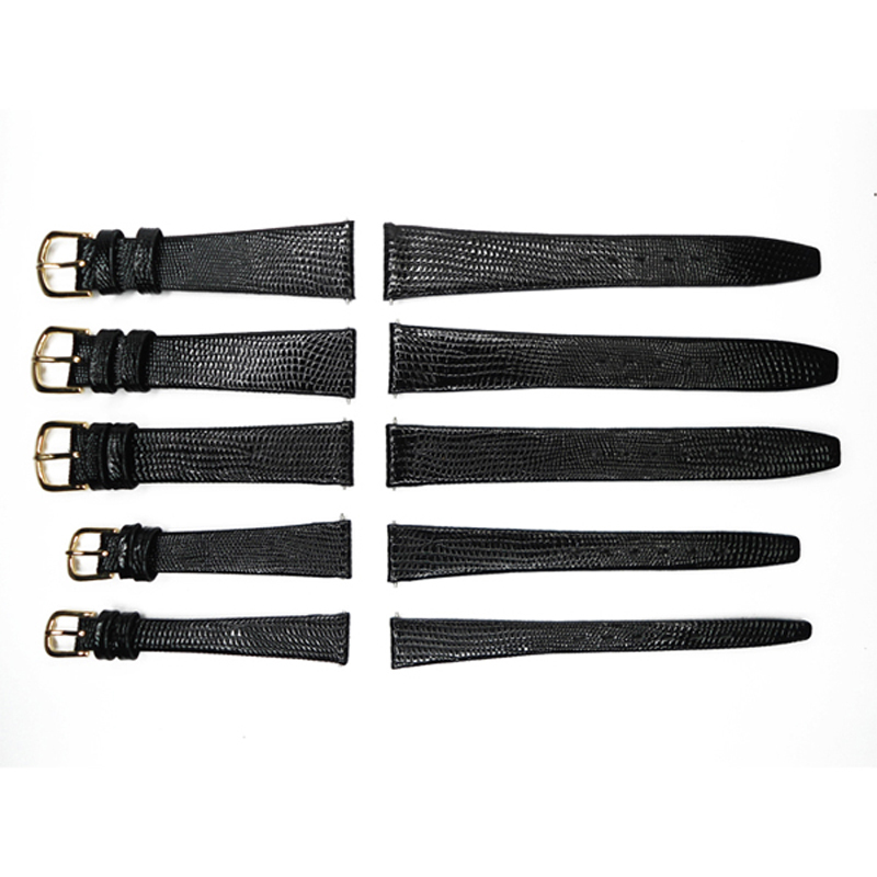 YQI 12mm 14mm 16mm 18mm 19mm 20mm 21mm Watch Band Lizard Calf Genuine Leather Watch Strap Thin Soft Black For Women Men watches