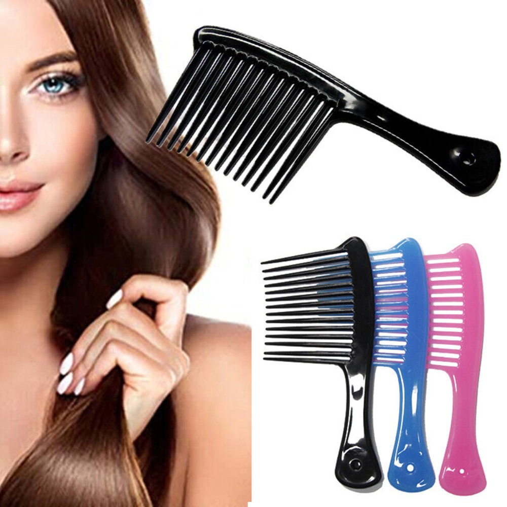 PP Hairdressing Comb New with Hanging Holes Comfortable Grip Axe Comb Round Comb Teeth Wide Toothed Comb Women/Men