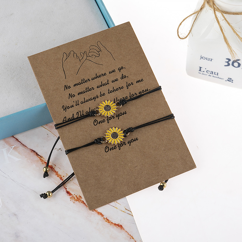 New Bohemian Chrysanthemum Bracelet Sunflower Daisy Bracelets Sun Flower Girls Hand Jewelry Bracelets For Women Wholesale