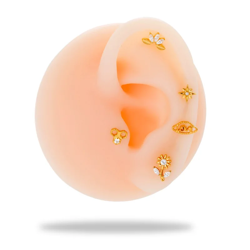 1PCS 16G G23 Titanium Ear Tragus Cartilage Helix Daith Piercing Stud Earrings for Women Internal Thread Labret Piercing Lip Ring