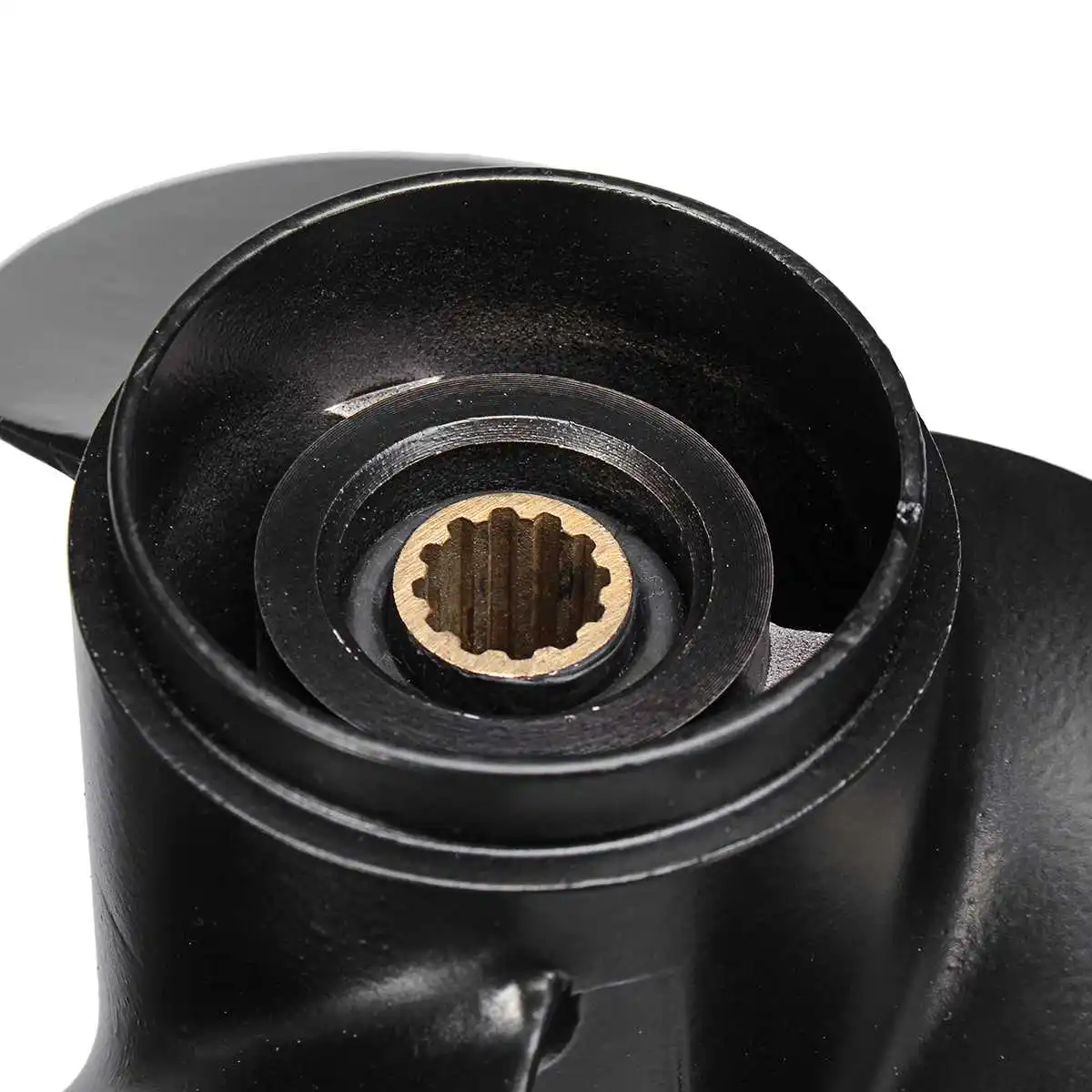 8.5X9 Aluminum Alloy Outboard Propeller Boat 3B2W64517-1 for Tohatsu Nissan-Mercury 8-9.8HP 3 Blades Black 12 Spline Tooths