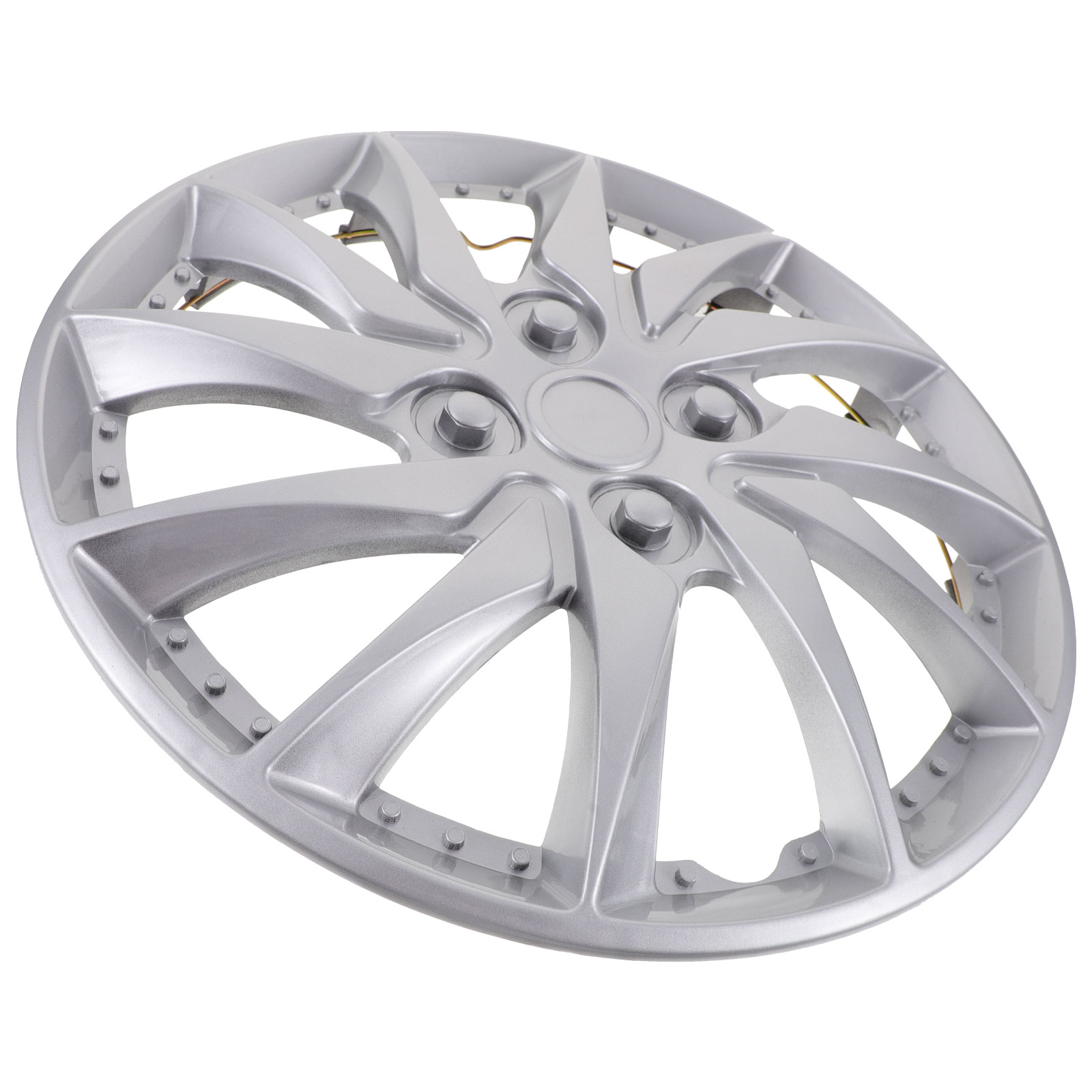 Black Universal Hubcap Wheel Covers Auto Tire Rim Covers Replacement Car Vehicle Wheel Rim Skin Cover 14 Inch