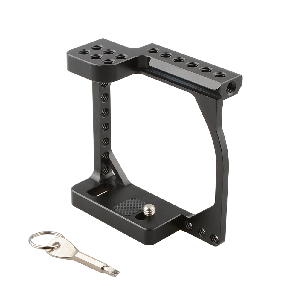 CAMVATE DSLR Camera Cage Rig With Quick Release NATO Safety Rail & 1/4"-20 Mounting Point For Snoy A6000/A6300/A6400/A6500/A6600