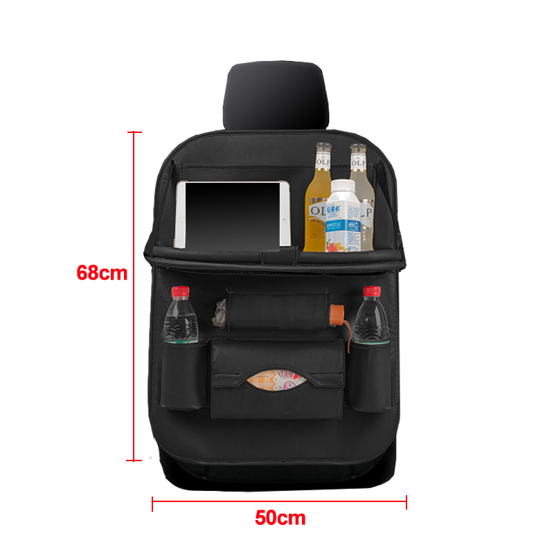 1PC Car Stowing Tidying Back Seat Storage Bag Organizer Foldable Table Waterproof Multi-Pocket Auto Car Accessories Organizador