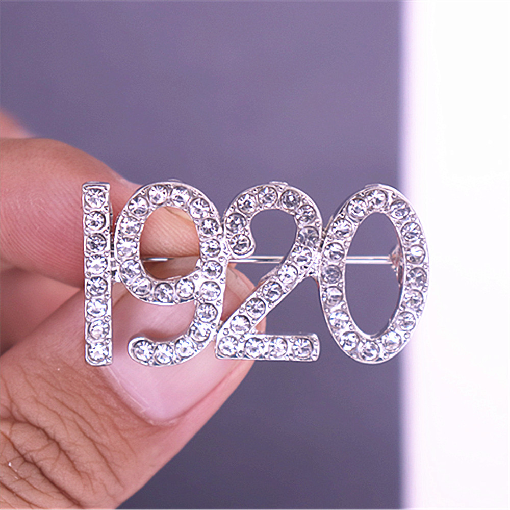 New Arrival Metal Alloy Silver Plated Greek Letters Sorority Zeta Phi Beta Number Founder 1920 Brooch