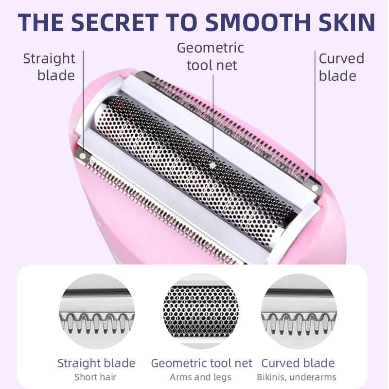 Kemei-3018 Women Shave Device Knife Electric Wool Epilator Shaving For Lady Shaver Female Care KM-3018 Free Shipping F624-25