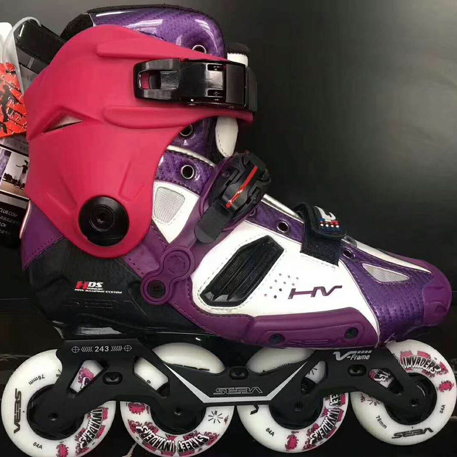 100% Original 2019 SEBA High V-frame Purple Adult Inline Skates Roller Skating Shoes Slalom Sliding FSK Patines Adulto Japy