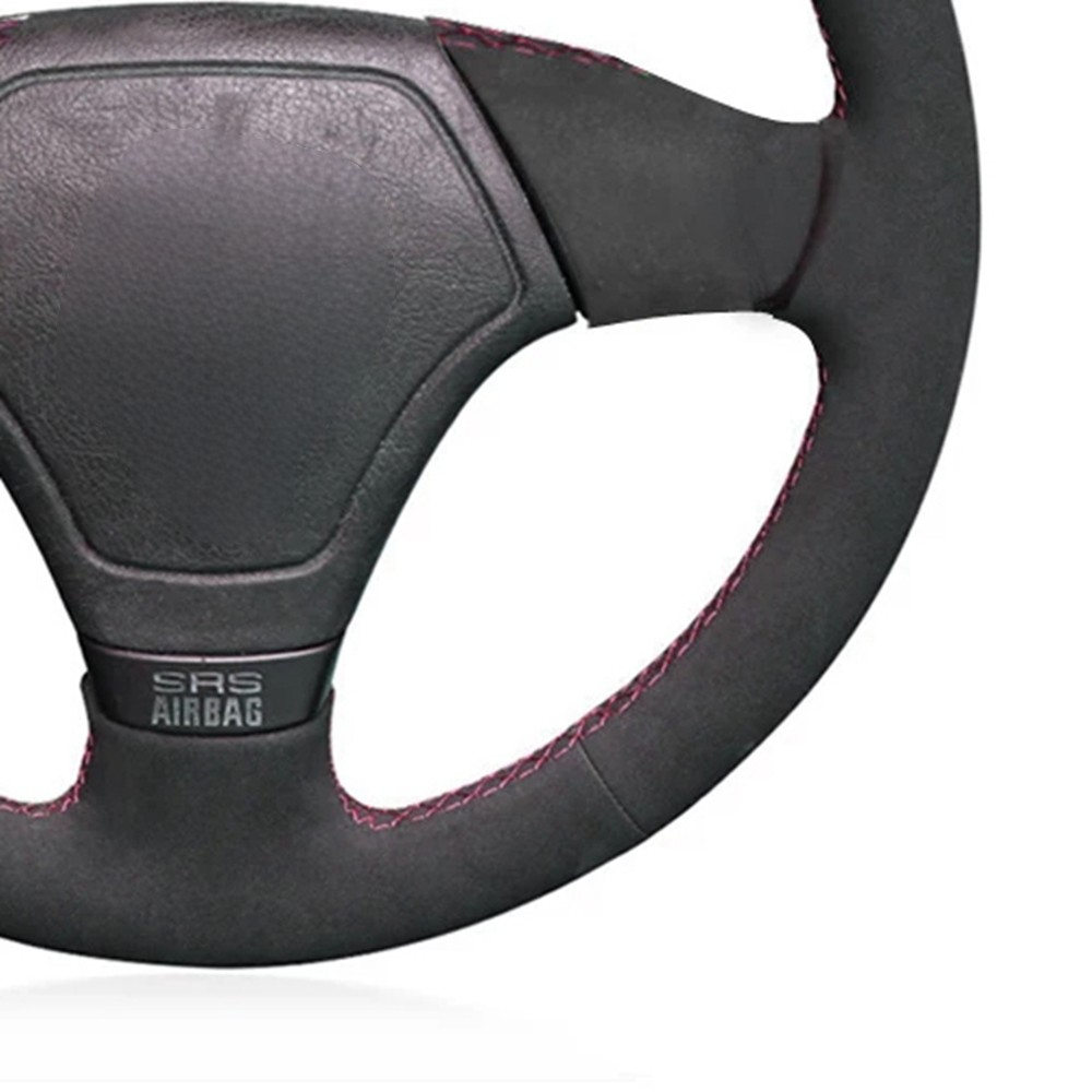 Anti-slip Black Suede Car Steering Wheel Cover For BMW 3 Series E36 E46 1995-2000 5 Series E39 1995-1999 8 Series E31 1995-1997