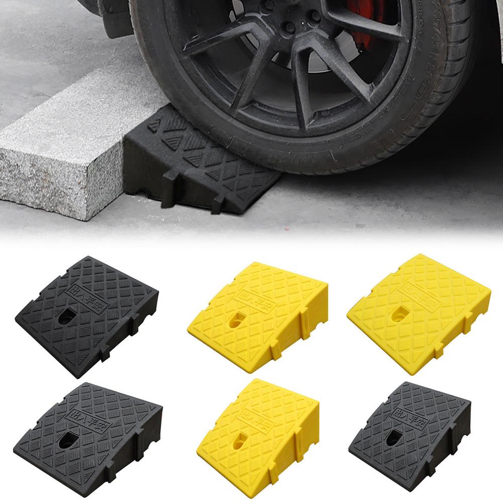 Portable Car Wheel Driveway Ramps Anti-Slip Wheel Chock Heavy Duty Threshold Ramp Kit For Car Trailer Truck Bike Accessorie M3V8