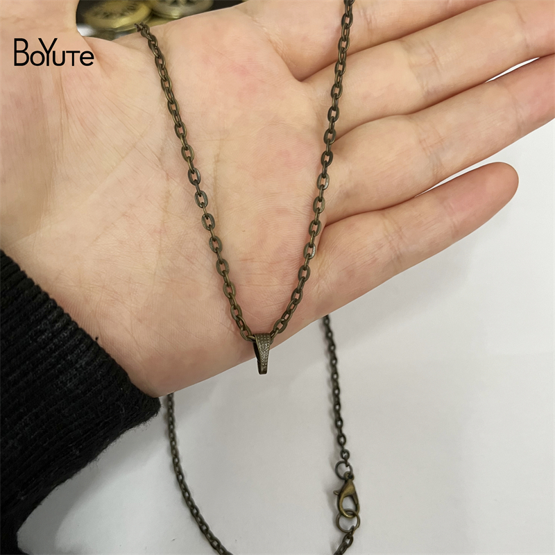 BoYuTe Zakka Diy Handmade Jewelry Materials Antique Bronze Brushed Floating Openable Photo Locket Pendant