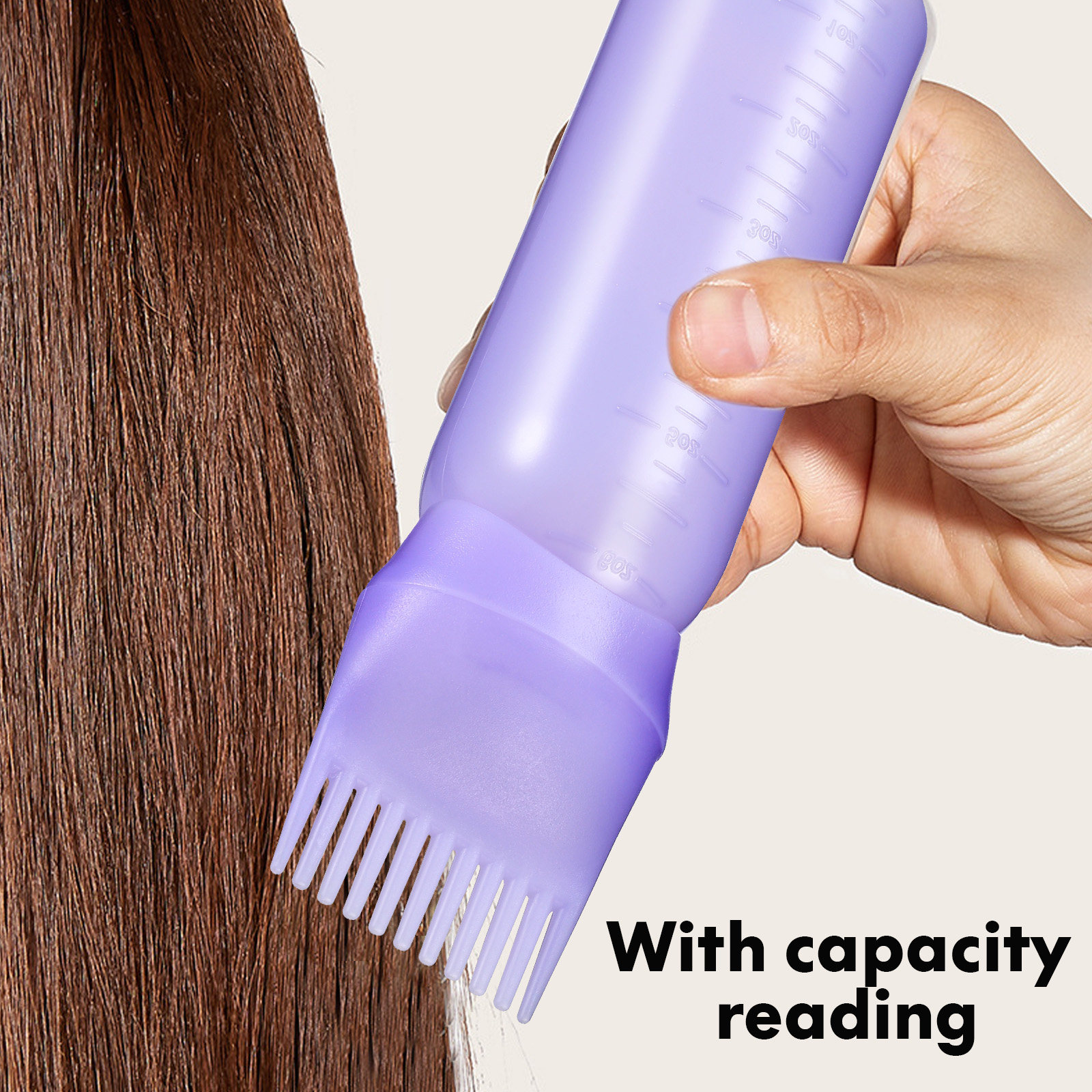 4 Pcs Hair Styling Tools Oil Bottle Root Comb Oiling Scalp Dye Applicator Silica Gel
