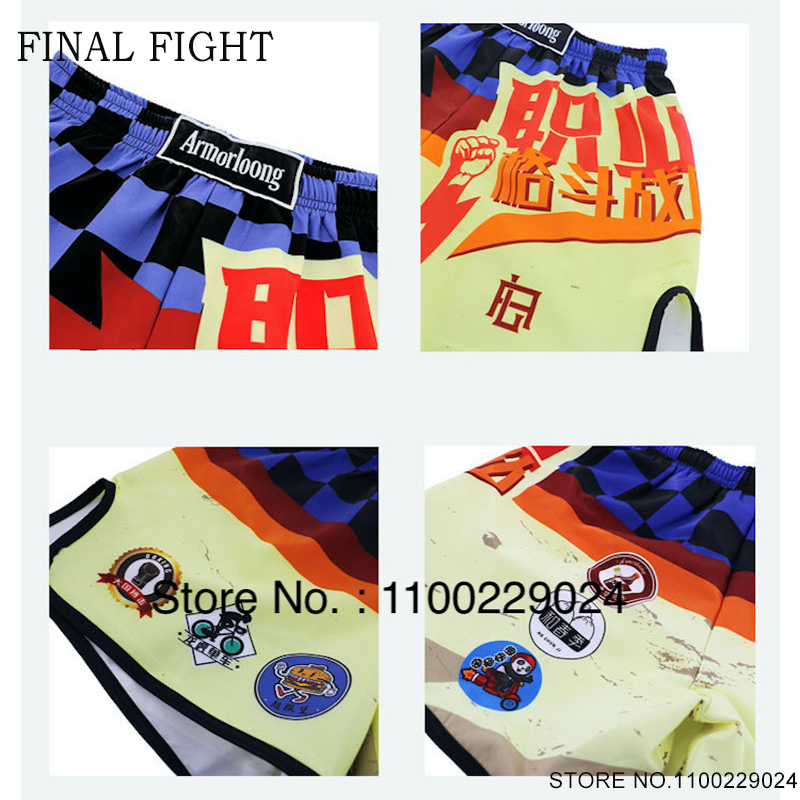 Muay Thai Boxing Shorts and T Shirt Men Women Teenagers Grappling Sparring Kickboxing Training Shorts Gym MMA Sports Fight Wear