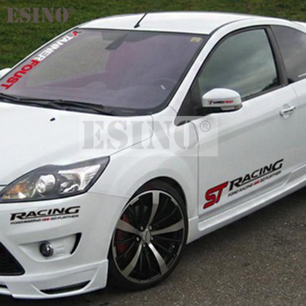 2 x Car Styling ST RACING MOTOR SPORT GO FURTHER Car Whole Body Stickers Door PVC Waterproof Vinyl Decals for Ford Fiesta Focus