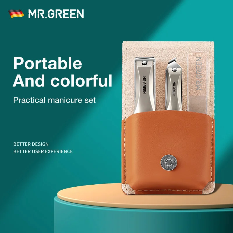 MR.GREEN Manicure Set Grade Scissors Stainless Nail Clippers Tool Pedicure Set Home Portable Travel Kit Nail Scissor 240621