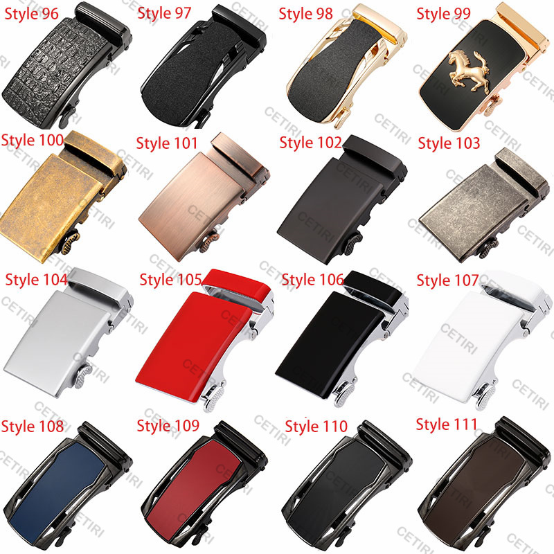 High Quality Blue Black Belt Buckle Head Mens Alloy Automatic Buckle For 3.5CM Width Cowhide Ratchet Leather Belt