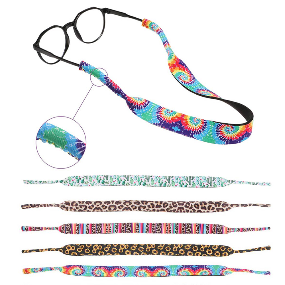 1PC Adjustable Eyewear Lanyard Colorful Soft And Durable Neoprene Floating Sunglass Straps Glasses Retainers Cord Holder
