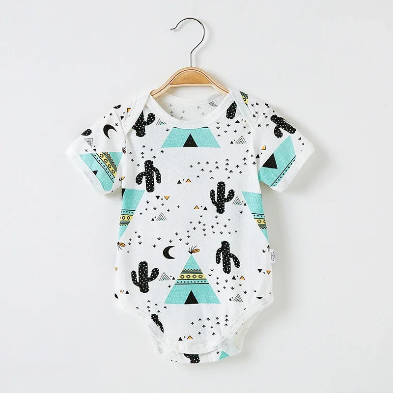 Summer Baby Rompers Baby Boys Girls Bodysuit Breathable Mesh Short Sleeve Newborn Infant Romper Clothes