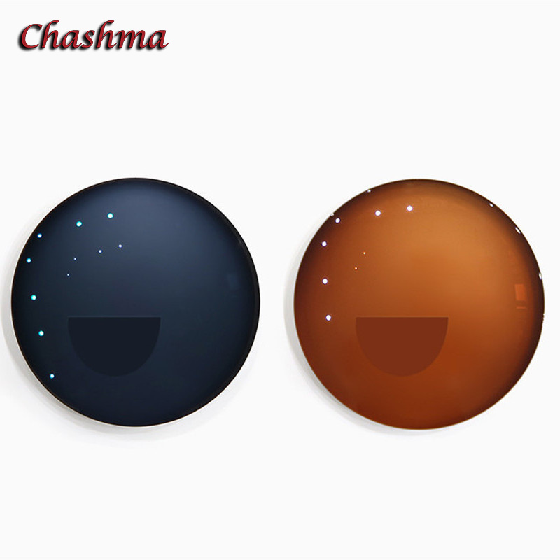 Chashma Brand Anti UV 1.56 Index Photochromic Lenses See Near and Distance Sight Optical Recipe Bifocal Lenses