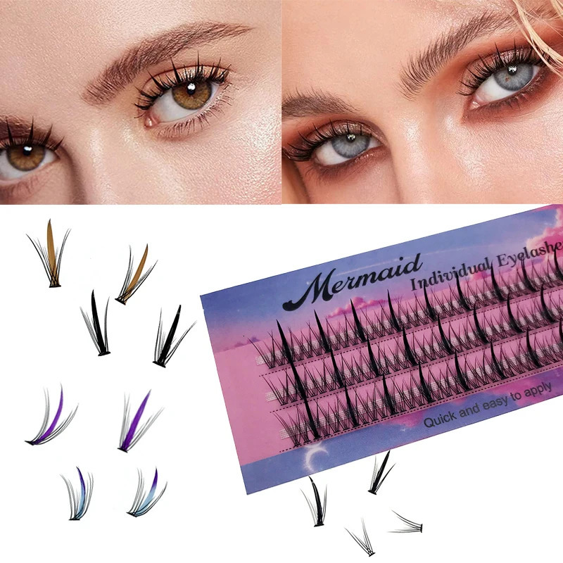 FAIRYTIS Arrival Mermaid Individual Eyelashes 0.07mm C Curl Natural Segmented Single Cluster Lashes 240624