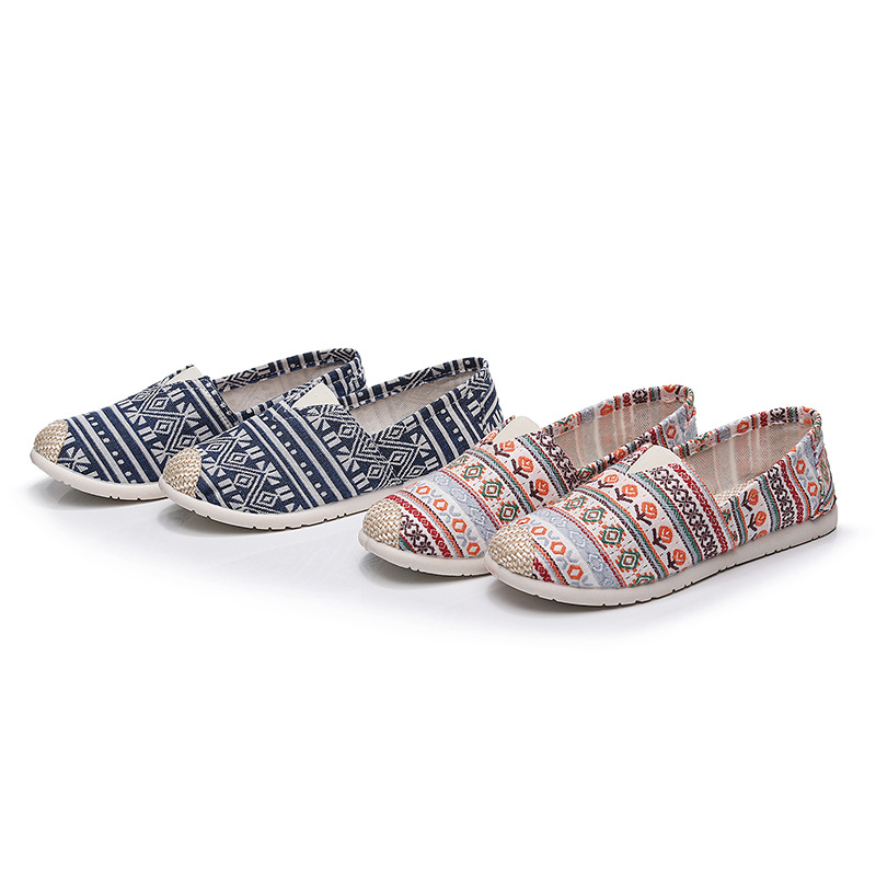 SIMLOVEYO 2021 New Sales Black Retro Vintage Lazy's Espadrilles Boat Shoes Flat for Female Unisex Larger Size Breathable 41