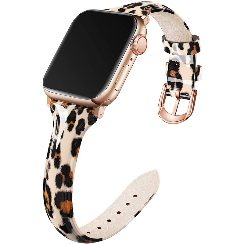 Slim Smooth Leather Strap For Apple Watch SE 6 7 Band 44mm 40mm 45mm 41mm iWatch 5 4 Bracelet For AppleWatch 3 42mm 38mm Bands
