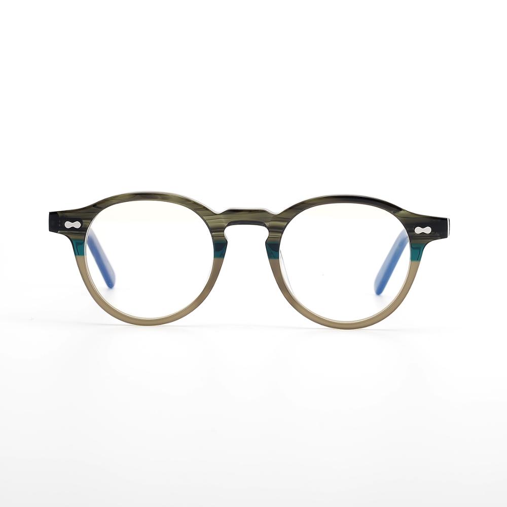 New Vintage Acetate Eyeglass Frame 9553 Hand Made In Japan Women Men Classical Round Style High Completed Quality