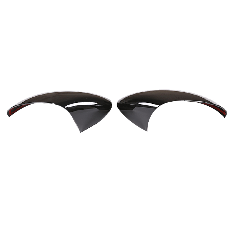 2 Pcs Glossy Black ABS For Alfa Romeo Stelvio 2017-2020 Rear View Mirror Cover Trim Car Accessories