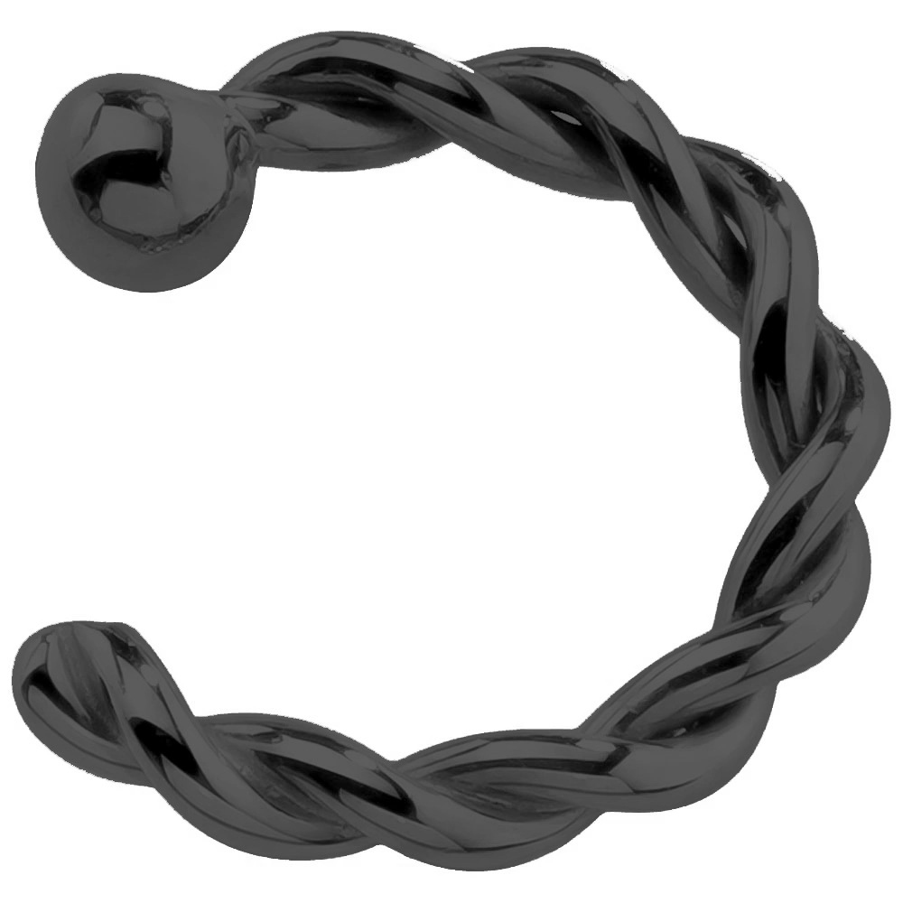 Huitan Punk Style Fake Nose Rings Lip Rings Body Jewelry Faux Piercing Clip Women Nose Rings Twist Design Gift for Cool Girl