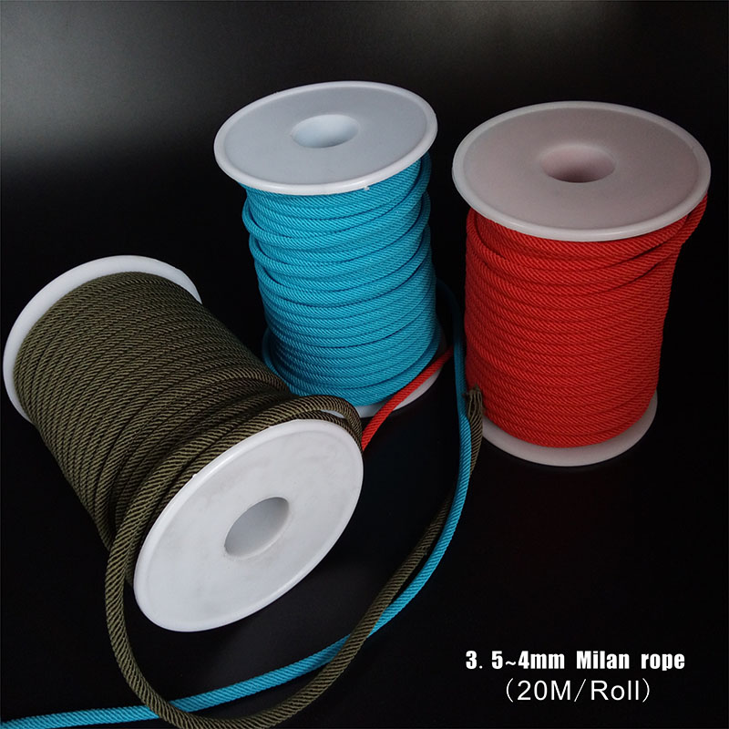 3.5mm/4mm Milan Thread DIY Jewelry Making Necklace Braided Rope Bracelet Rope Waist Chain Red Rope Gold Pendant Rope Wholesale