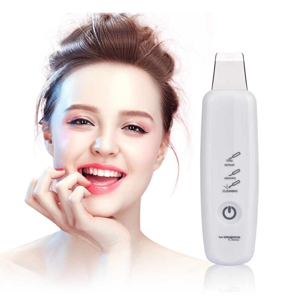 Ultrasonic Peeling Machine Skin Care Facial Cleanser Blackhead Cleaning Device EMS Microcurrent Ultrasonic Scrubber