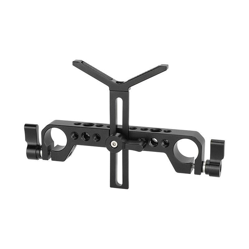 CAMVATE Camera 19mm Y-Shaped Lens Support Bracket Holder Height-adjustable For DSLR Sholuder Mount 19mm LWS Rail Support Systems