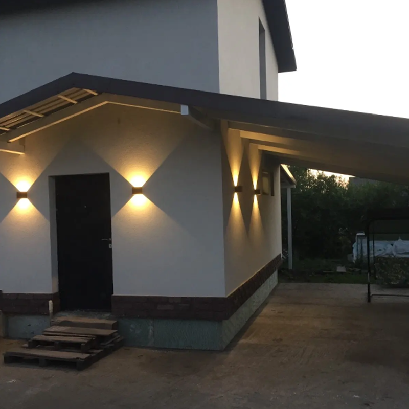 Indoor 6W 12W LED Wall Lamps AC100V/220V Aluminum Wall Sconce bedroom Waterproof LED Outdoor Garden Yard Balcony Wall Light