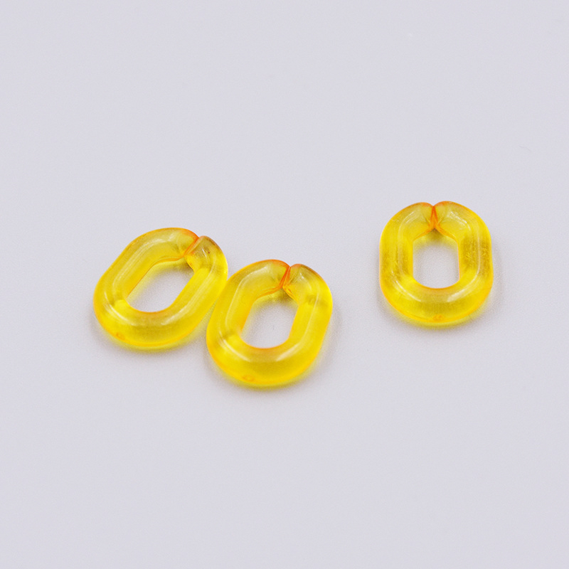 50pcs Transparent Acrylic Open Rings Beads Link Chain Assembled Part Beads Connectors for Diy Jewelry Making Accessories 20x14mm