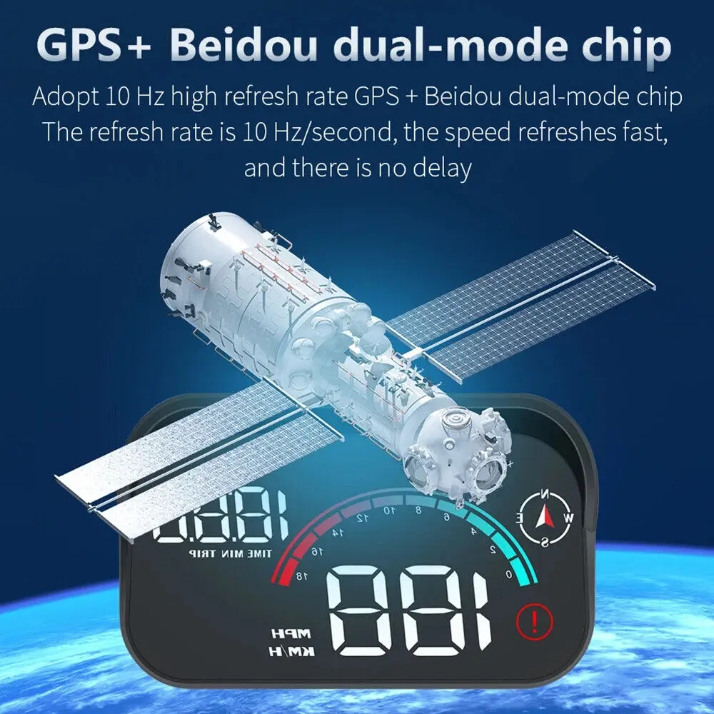 ANCEL M22 OBD2 OBD 2 Car Head-Up Display GPS HUD Projector On-board Computer Speedometer RPM Alarm Speed Warning Digital Display