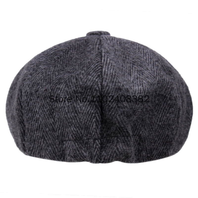 Peaky Blinders Gangster Wool Octagonal Hat Men's Razor Party British Beret Retro Painter's Hat 1920s Great Gatsby Accessories