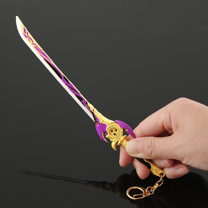 Impact Sword Keychains Cosplay Weapons Skyward Blade Key Rings Gifts Collections