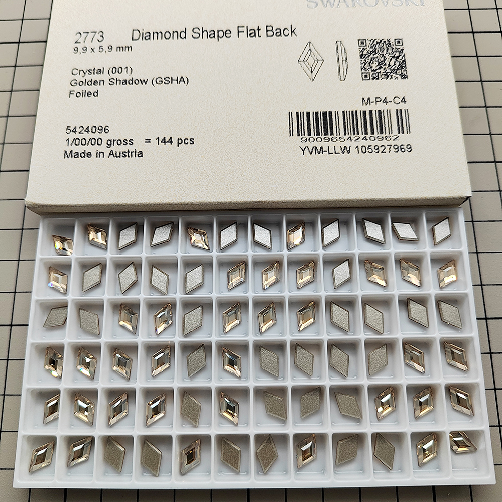 (1 piece) 100% Genuine 2773 Rhombus shape Flat Back no hotfix Crystals Stone loose rhinestones for nail art tooth gems jewelry