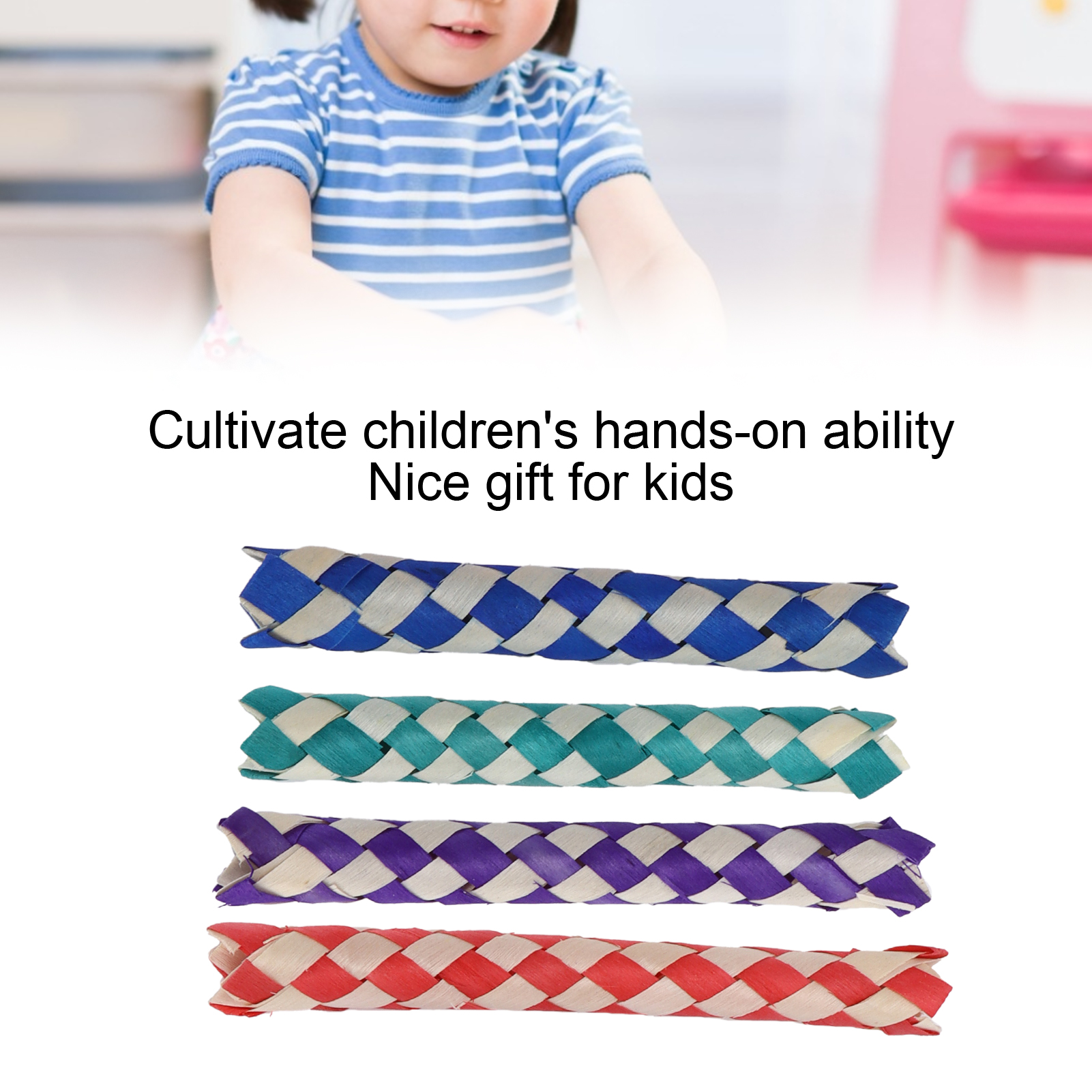 Finger Traps Birds Parrots Chew Toy Chinese Bamboo Traps DIY Toy for Kids Parties Chinese Bamboo Traps Bamboo Finger Traps
