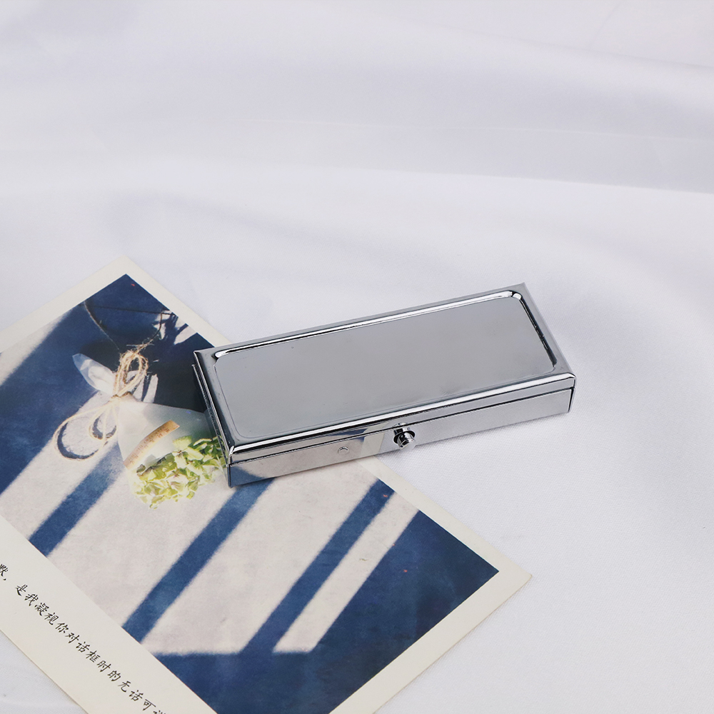 5/10pcs Portable Metal Rectangle Medicine Organizer Holder Container Tablet Pill Box Case 2 Cell Metal Rectangle Medicine Case