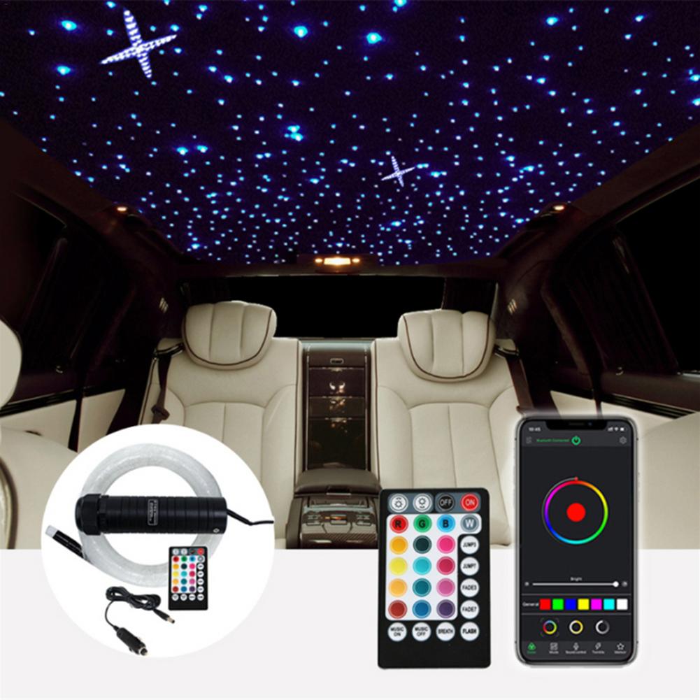 12V Car Roof Star Light Interior LED Fiber Optic Light Starry Laser Atmosphere Ambient Projector Galaxy Lights Home Decor 300PCS