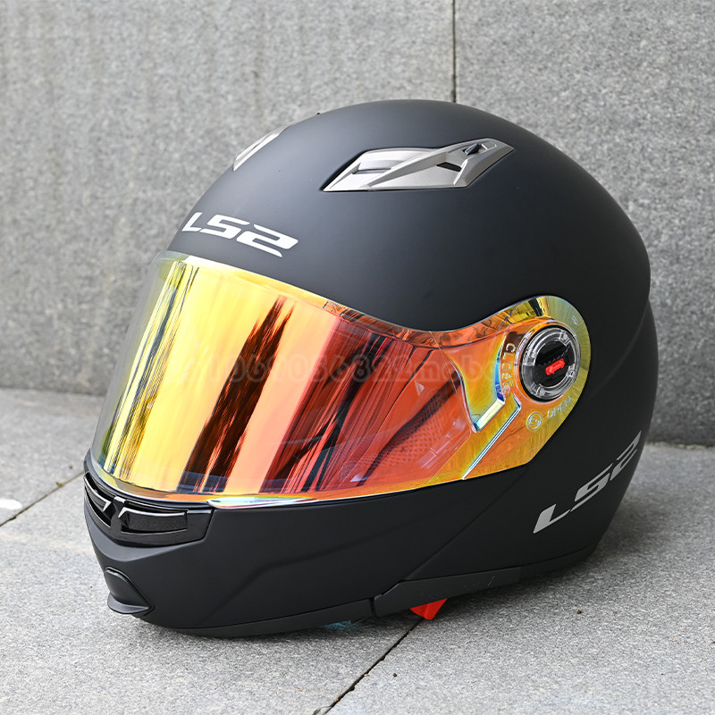 LS2 Ff370 Flip Visor for Motorcycle Helmet, Lente Antiniebla Colorida, Dual Lens Modular Helmet for LS2 FF394 FF386 FF325